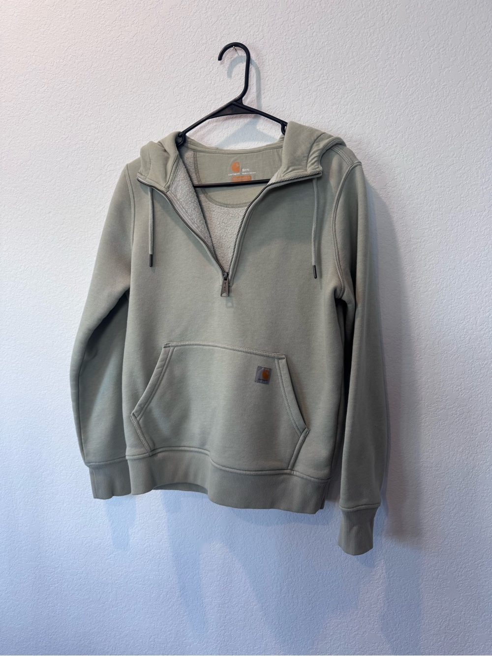 Carhartt Men's Zip-Neck Hoodie in Sage Green